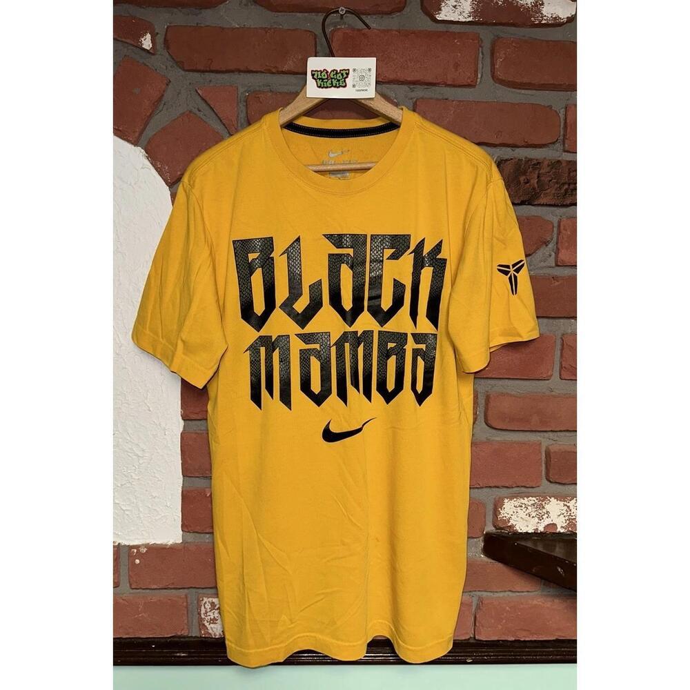 Dri-Fit Kobe Bryant Black Mamba La Lakers Mens Yellow T-Shirt Size Medium